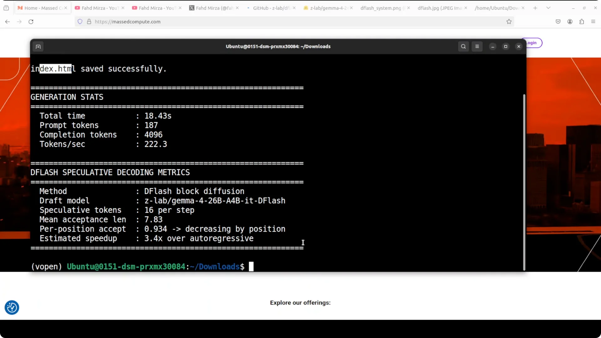DFlash Drafter for Gemma 4 26B: Run Speculative Decoding Locally screenshot 9