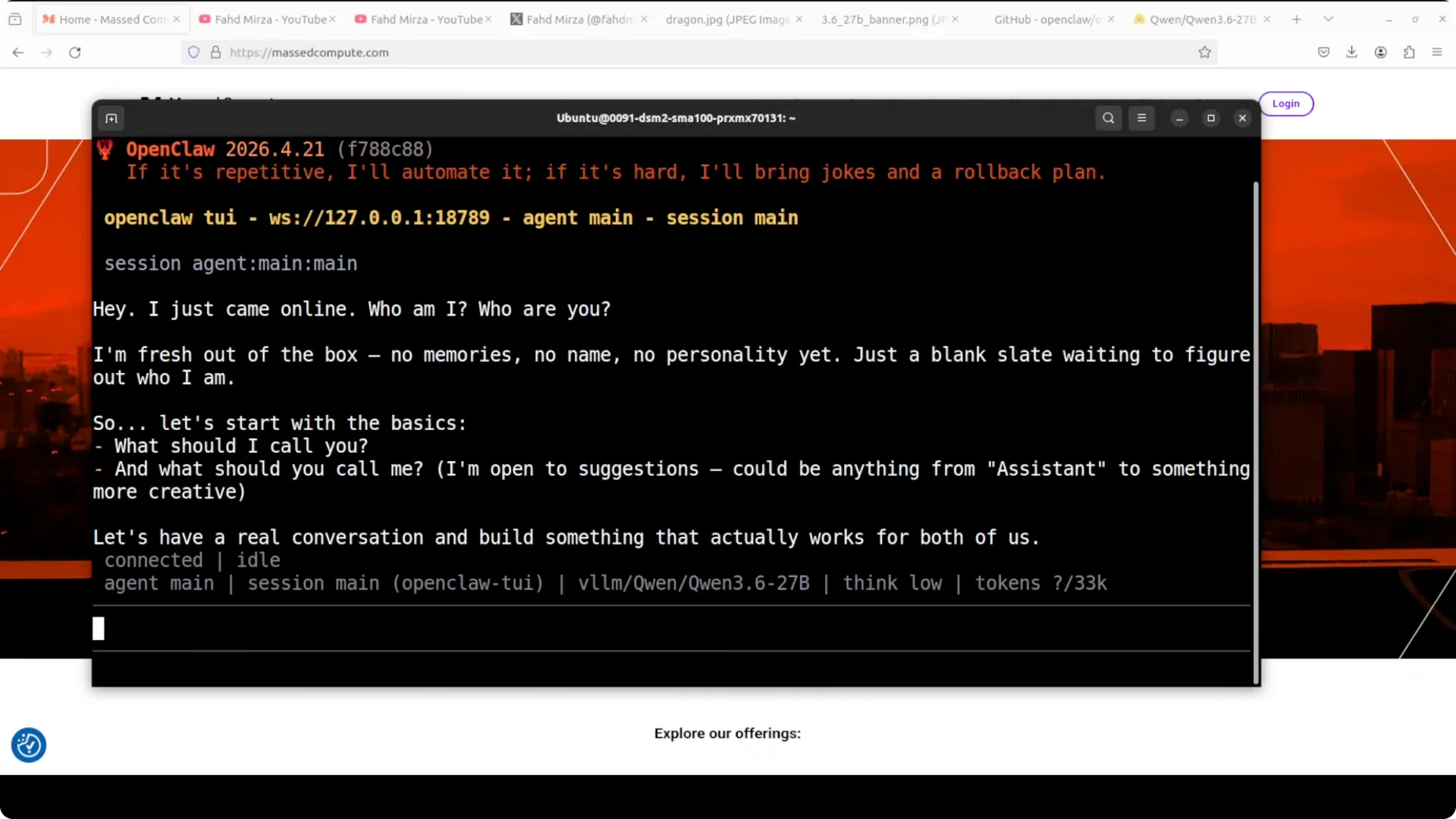 Qwen3.6-27B + OpenClaw: Scalable Local Multifile Coding screenshot 4