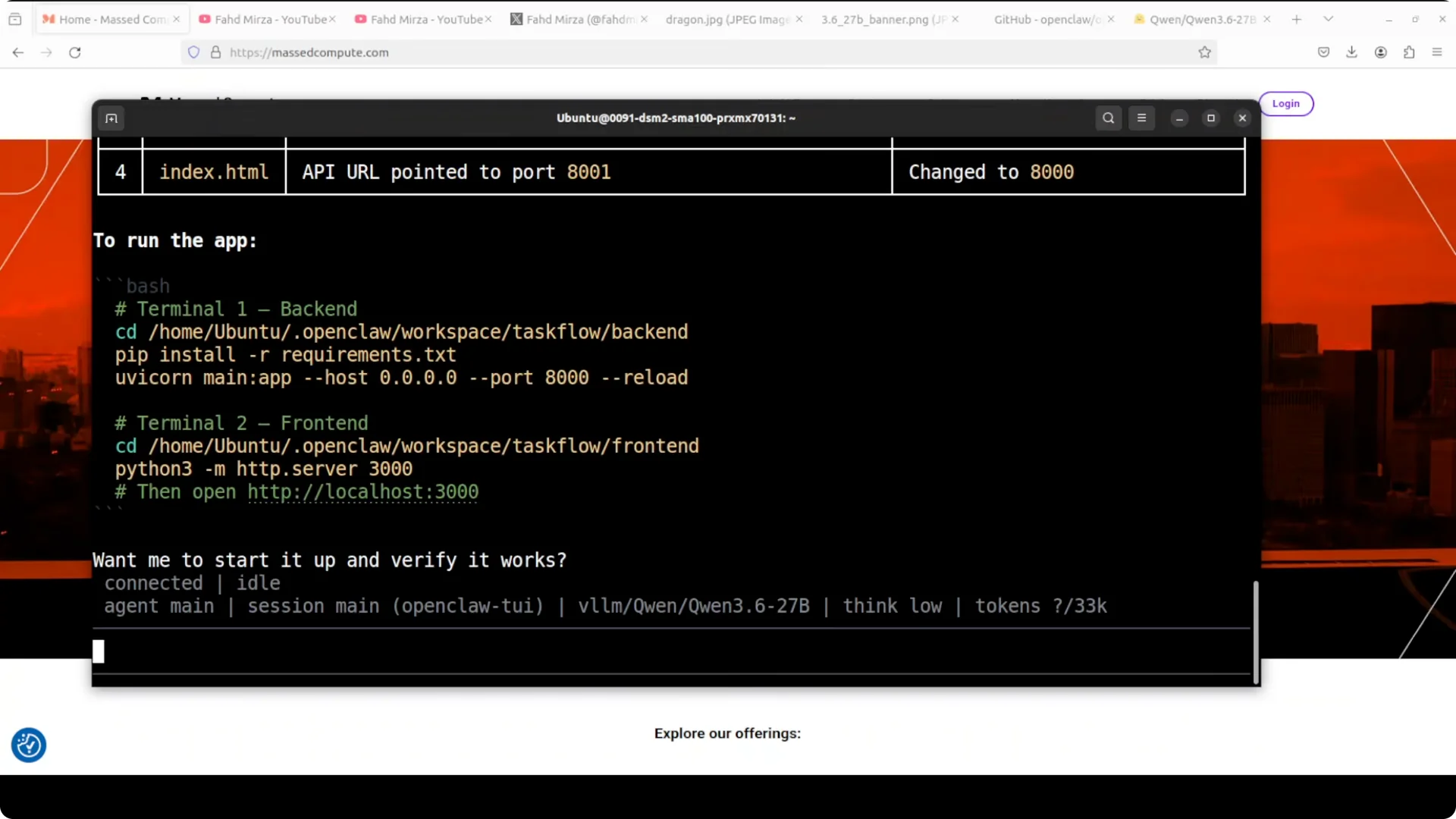 Qwen3.6-27B + OpenClaw: Scalable Local Multifile Coding screenshot 6