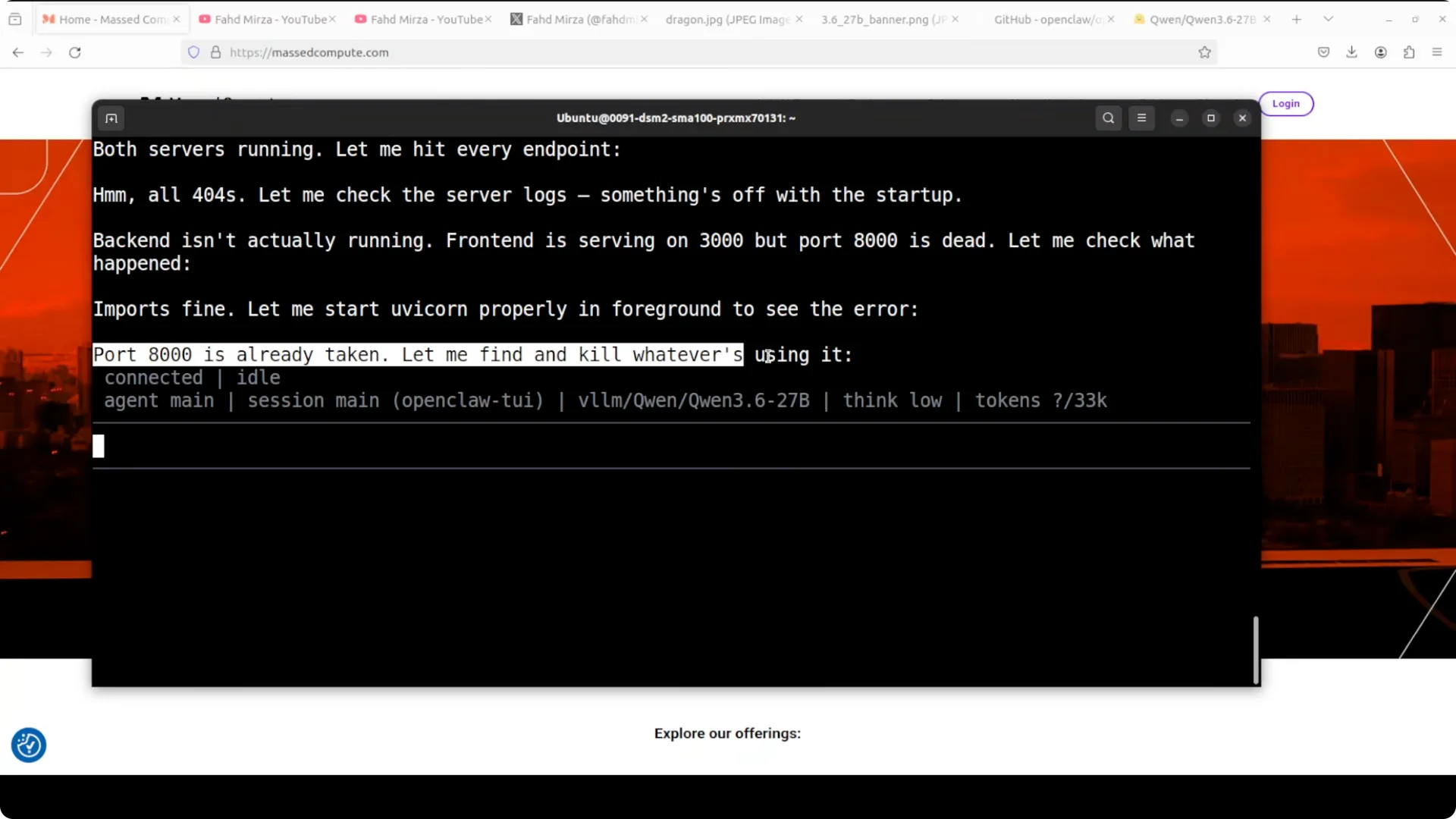 Qwen3.6-27B + OpenClaw: Scalable Local Multifile Coding screenshot 7