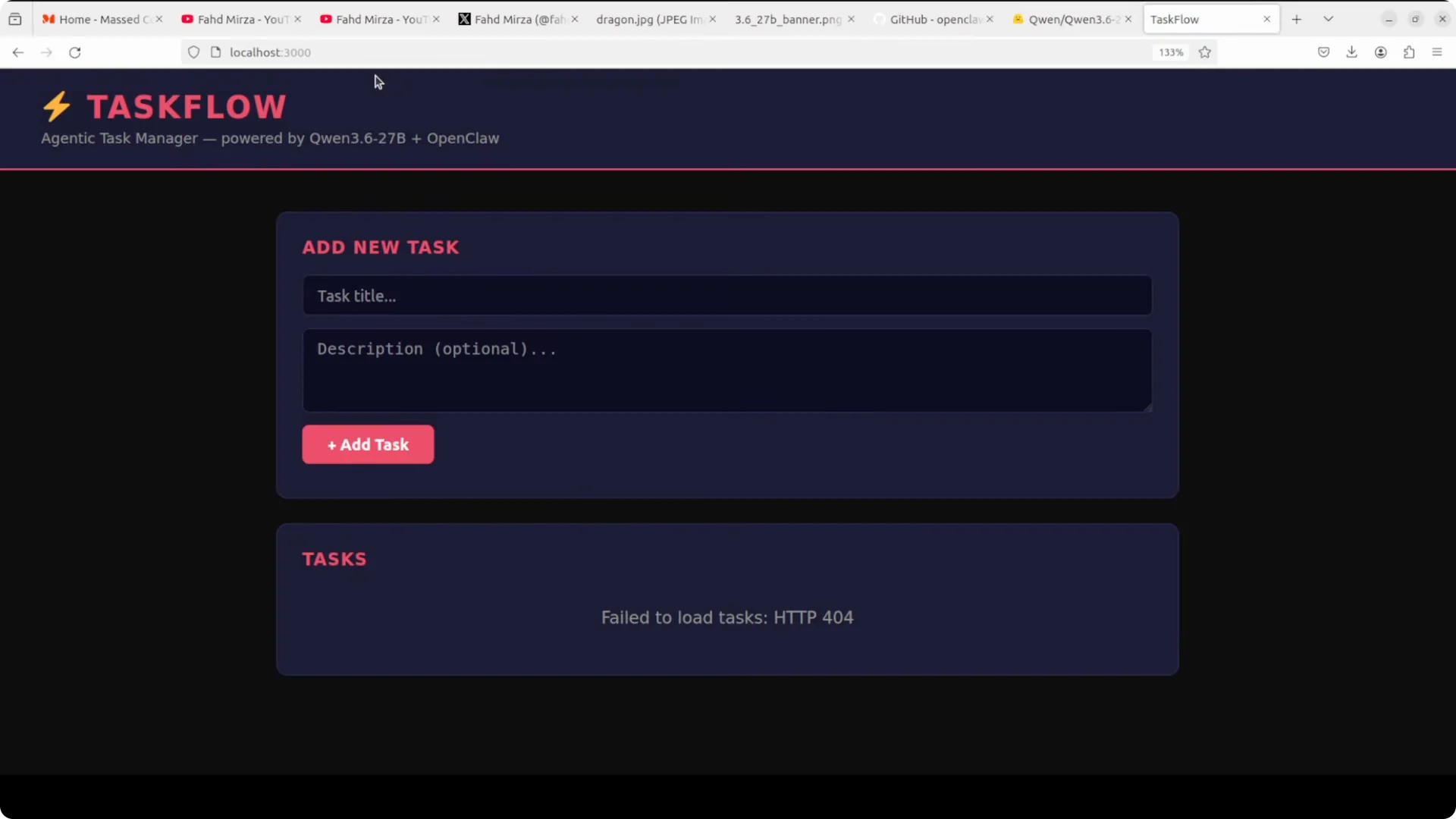 Qwen3.6-27B + OpenClaw: Scalable Local Multifile Coding screenshot 8