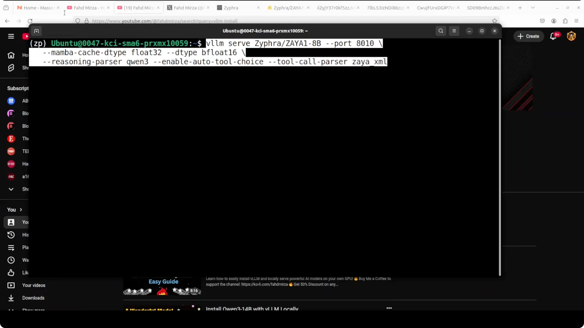 Zaya1 8B by Zyphra: Efficient Local Intelligence Run screenshot 2